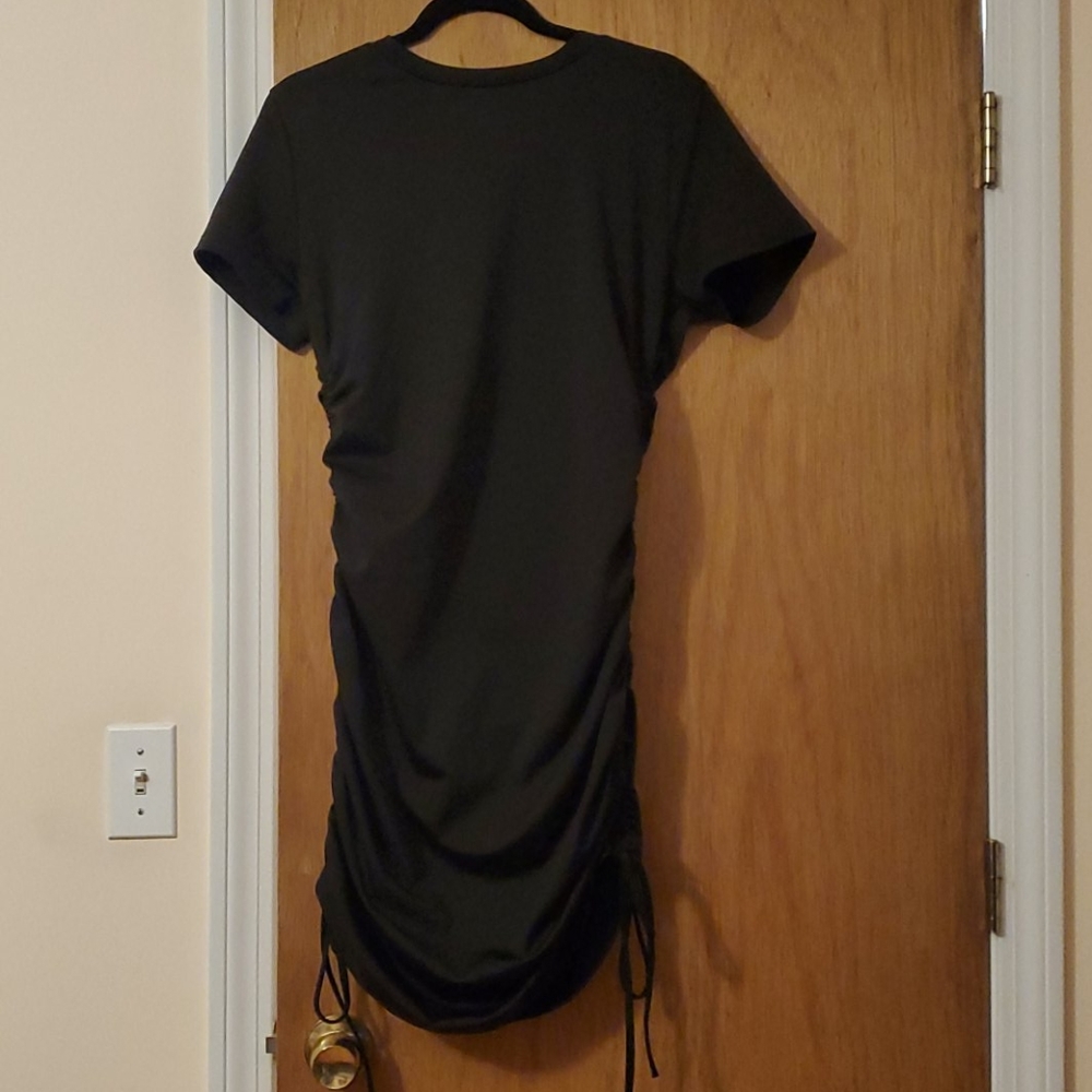SHEIN | Black Drawstring Tee Dress